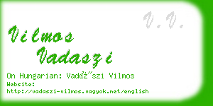 vilmos vadaszi business card